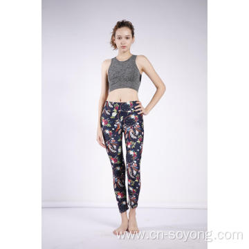 Ladies Catcher Printed High Waist High Elastic leggings